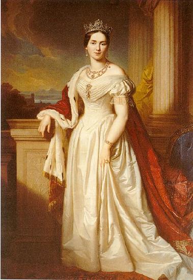 Georg Friedrich Kersting Queen Pauline of Werttemberg oil painting image